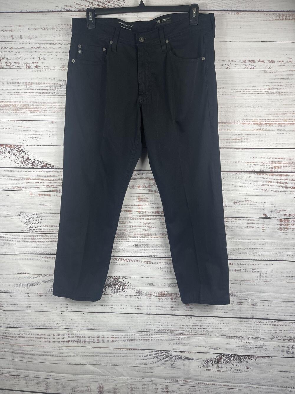 AG Adriano Goldschmied Protege Jeans Men's 34x34 Black Classic Straight Stretch